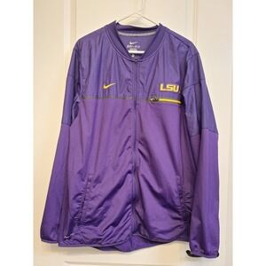 Men's Nike Purple LSU Tigers Sideline Elite Hybrid Performance Jacket Size Large